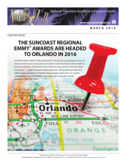 the suncoast regional emmy&reg; awards are headed to orlando in 2016