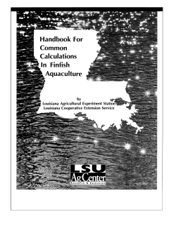 Handbook for Common Calculations in Finfish Aquaculture