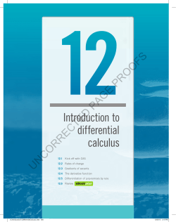 Introduction to differential calculus