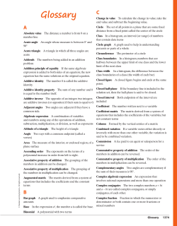 Glossary - Hawkes Learning