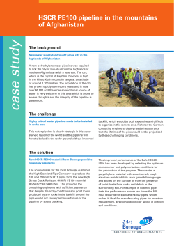 HSCR PE100 pipeline in the mountains of Afghanistan