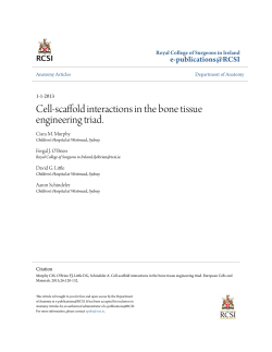 Cell-scaffold interactions in the bone tissue engineering triad.