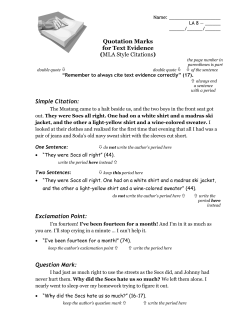 Quotation Marks for Text Evidence