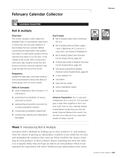 Roll and Multiply - The Math Learning Center Catalog