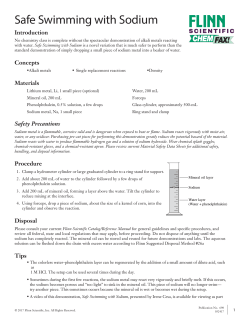 Safe Swimming with Sodium