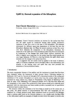 Uplift by thermal expansion of the lithosphere