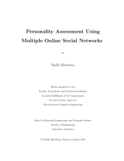 Personality Assessment Using Multiple Online Social