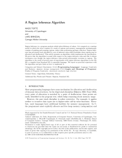 A Region Inference Algorithm