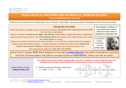 PLACE VALUE 25, FRACTIONS AND DECIMALS 21_PROBLEM