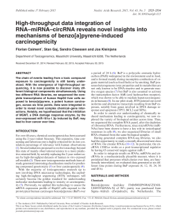 High-throughput data integration of RNA&ndash;miRNA