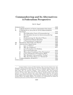 Commandeering and Its Alternatives
