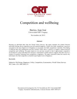 Competition and wellbeing