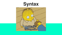 Syntax Presentation