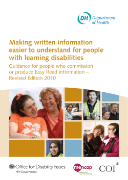 Easy read guidance - UK Government Web Archive