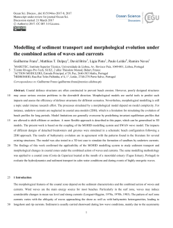 Modelling of sediment transport and morphological evolution under