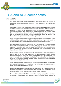 ECA and ACA career paths