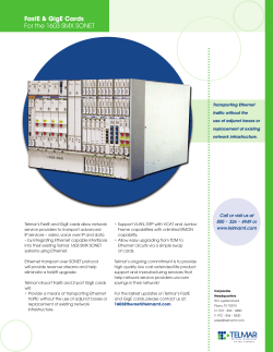 FastE - GigE - Telmar Network Technology
