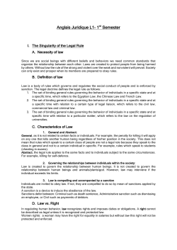 Anglais Juridique L1