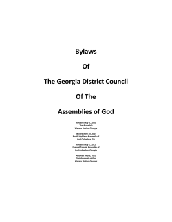 Our Bylaws - Georgia Assemblies of God