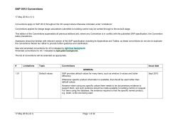 SAP Conventions