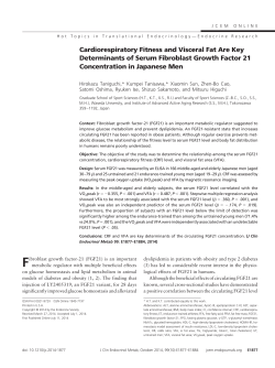 Cardiorespiratory Fitness and Visceral Fat Are Key Determinants of