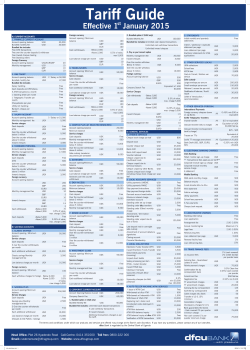 dfcu tarrif plan 2015 Final
