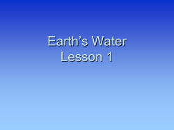 Earth`s Water