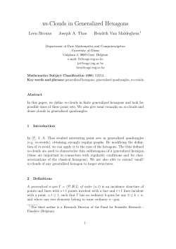 m-Clouds in Generalized Hexagons