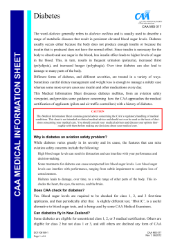 Diabetes - Civil Aviation Authority of New Zealand