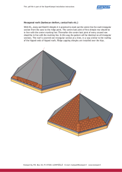 Hexagonal roofs (barbecue shelters, conical huts etc.) With