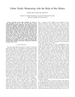 Urban Traffic Monitoring with the Help of Bus Riders