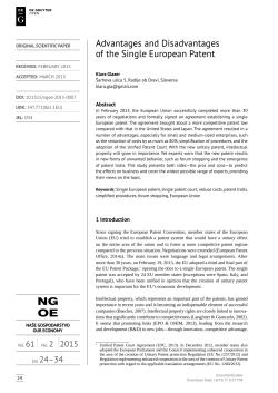 Advantages and Disadvantages of the Single European