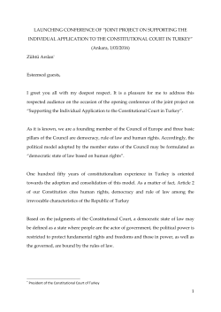 JOINT PROJECT ON SUPPORTING THE INDIVIDUAL