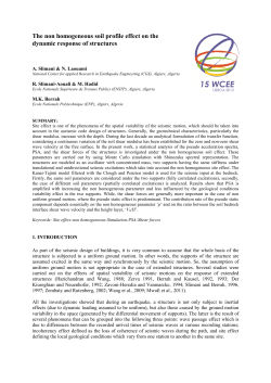 The non homogeneous soil profile effect on the dynamic response of
