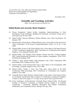 Scientific and Teaching Activities