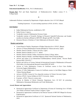 (Mathematics). - MVM Madhav Science College Ujjain