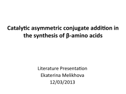 on in the synthesis of β
