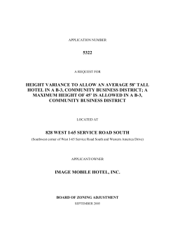 5322 height variance to allow an average 58` tall hotel in a b