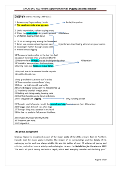 SACAI ENG FAL Poetry Support Material: Digging (Seamus Heaney)