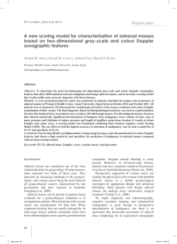 A new scoring model for characterization of adnexal masses based