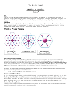 Central Place Theory