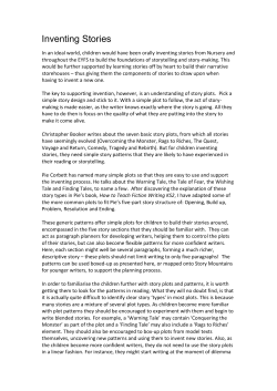 Inventing Stories - Talk for Writing