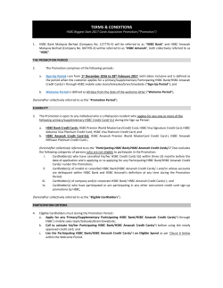 Terms and Conditions &ndash; &ldquo;HSBC Amanah Mega Sale&rdquo; Promotion