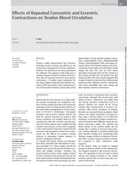 Effects of Repeated Concentric and Eccentric Contractions on