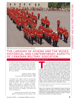 THE LABOURS OF ATHENA AND THE MUSES: HISTORICAL AND