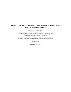 estimating total power consumption by servers in the us and the world