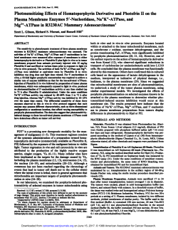 Photosensitizing Effects of Hematoporphyrin