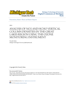 analysis of no2 and hcho vertical column densities in the great lakes