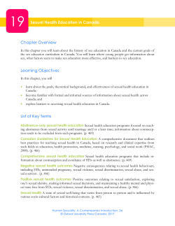Chapter Overview Learning Objectives List of Key Terms 19 Sexual