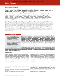 Novel germ line DDX41 mutations define families